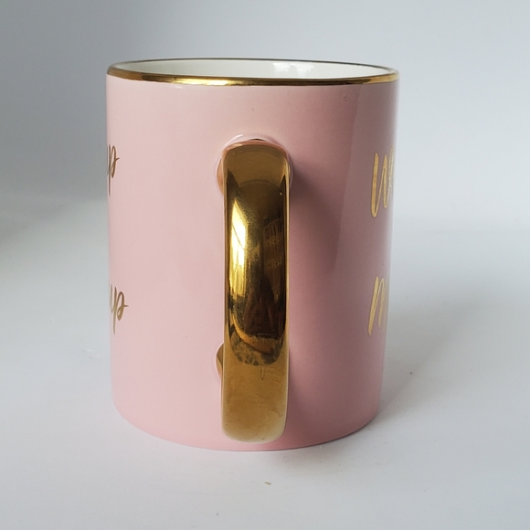 Mary Kay Wake Up & Make Up Mug 350 ml 12 oz Pink and Gold - Picture 5 of 9